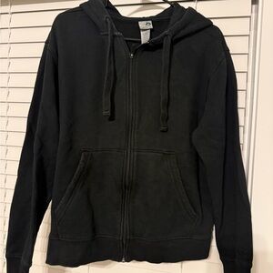 Black Zip-Up Hoodie